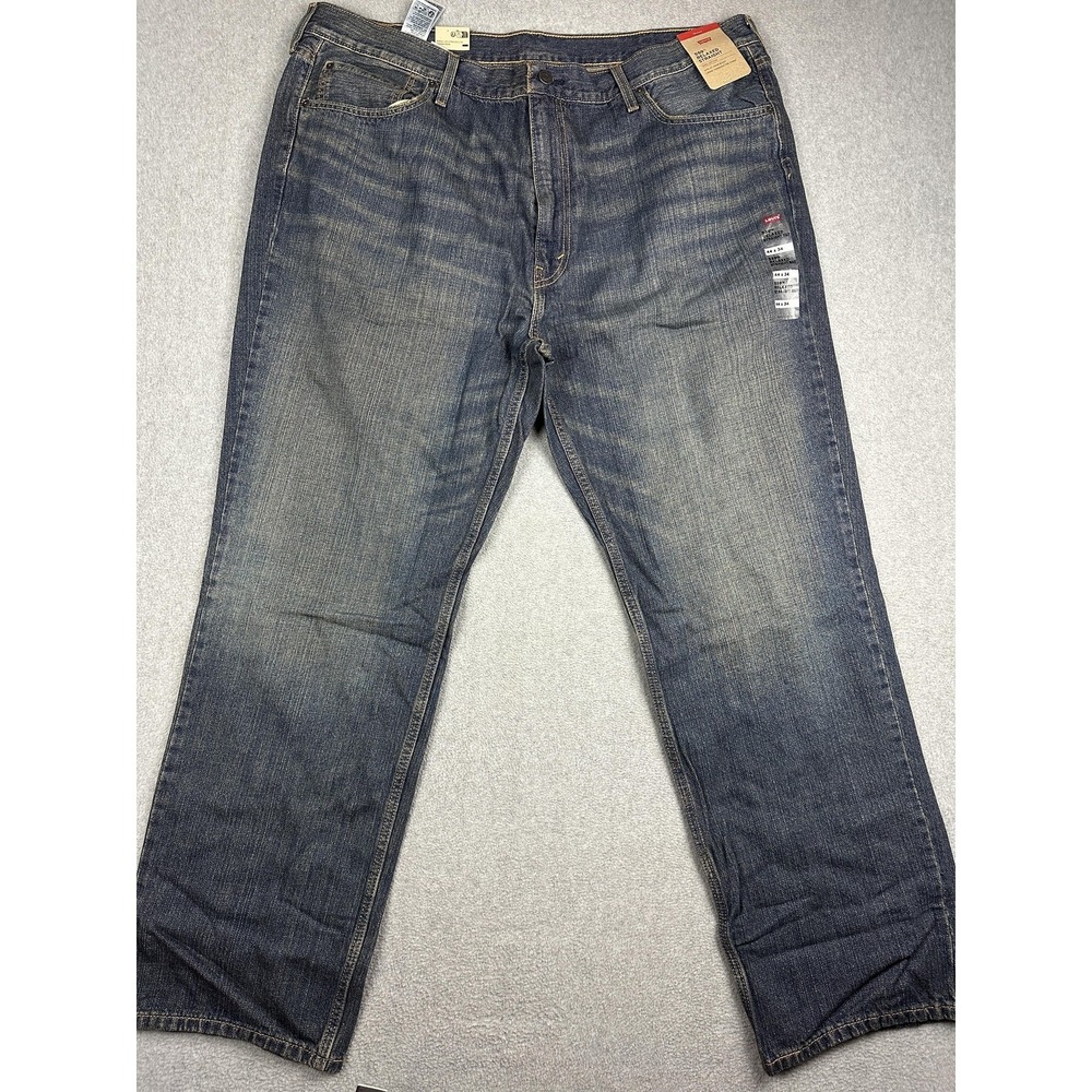 Levis 559 Jeans Mens 44x34 Blue Med Wash Relaxed Straight Denim B&T Big Tall NWT